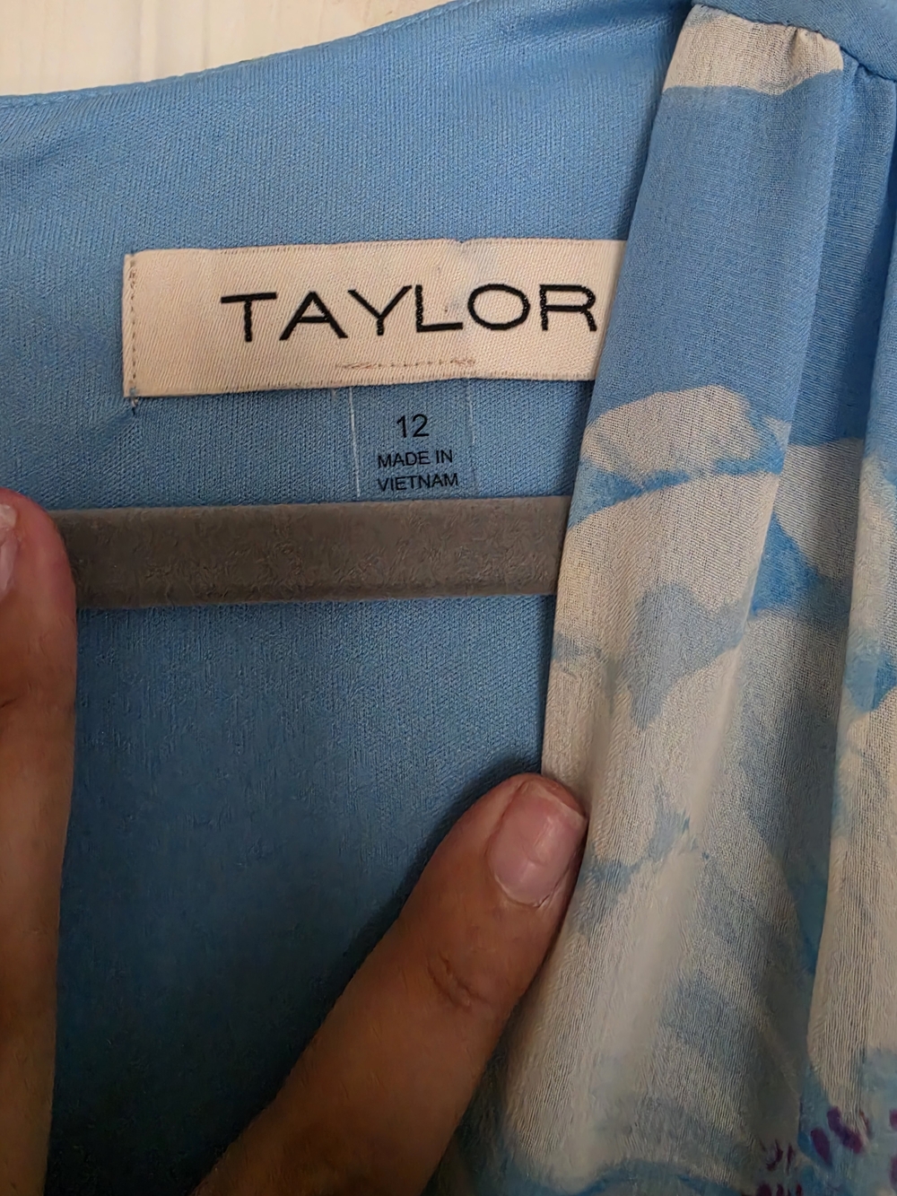 Taylor Sky Blue Floral Ruffle Wrap Maxi Dress - Picture 3 of 3